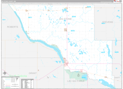 Big Stone County, MN Wall Map Premium Style 2024